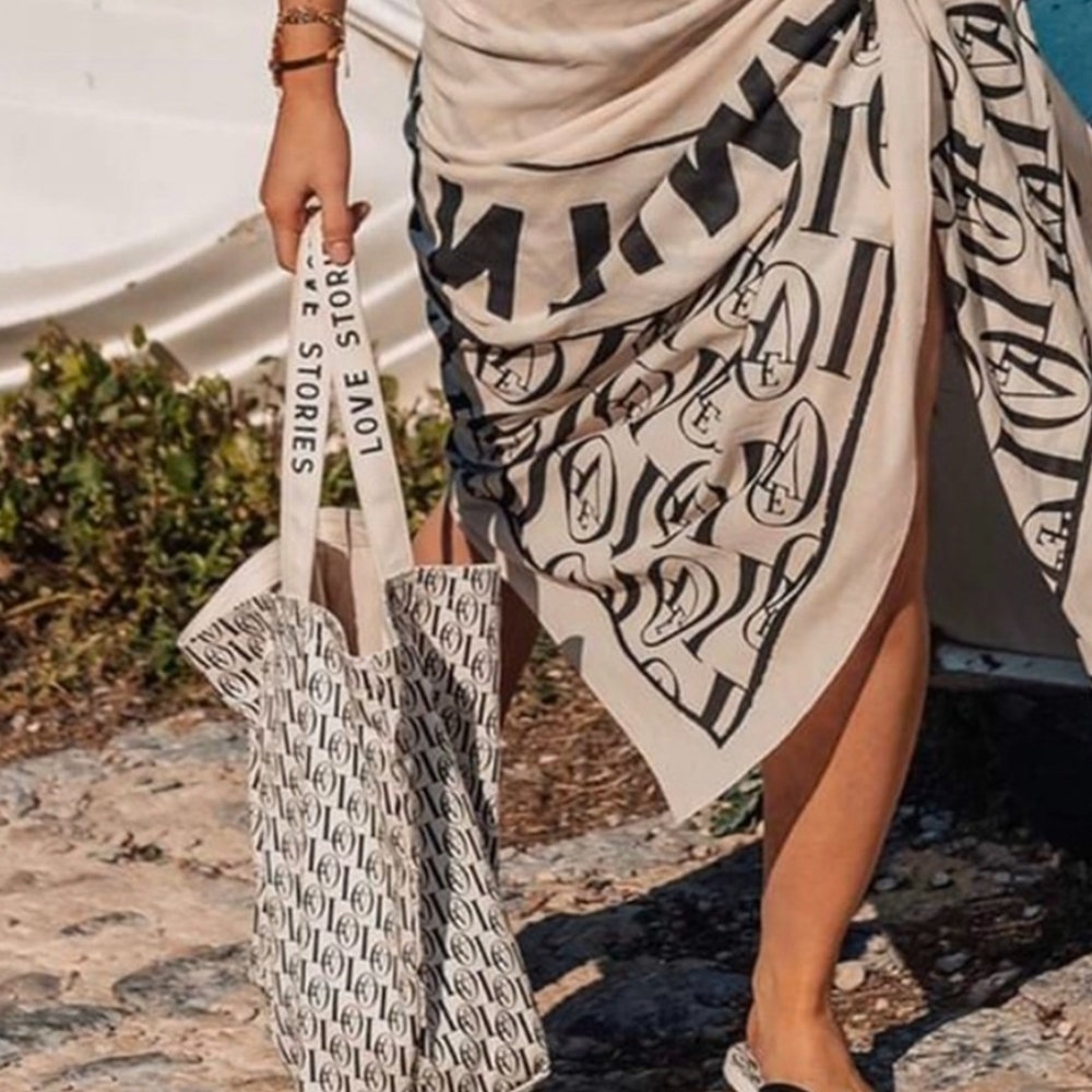 Love Stories X H&M Collab Beach Bag